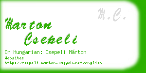 marton csepeli business card